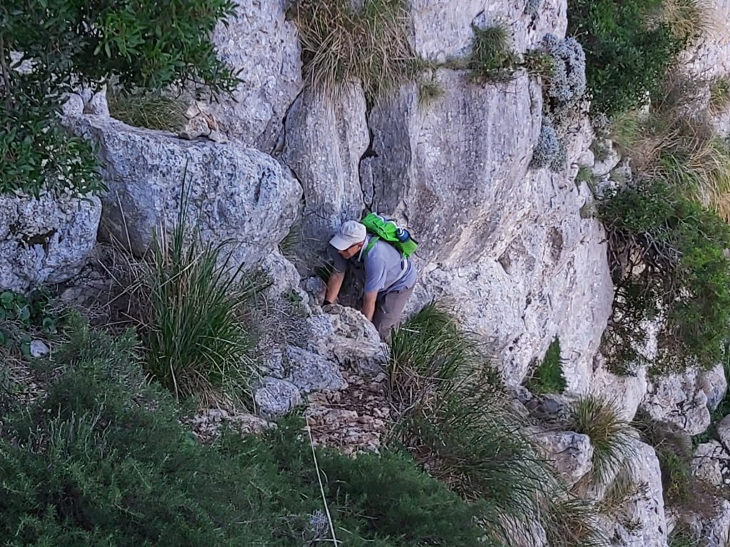 Paso del Diablo en la Ruta del Puig Tomir por el Paso del Diablo